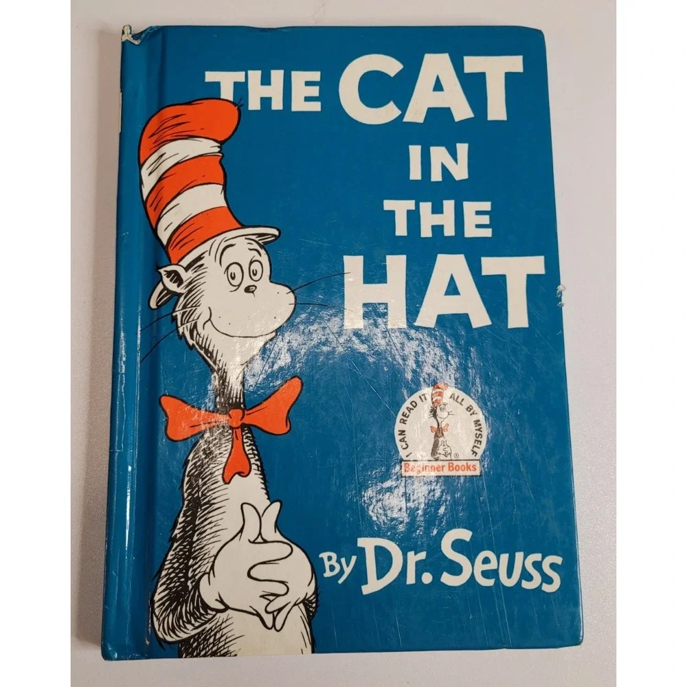 Vintage Dr. Seuss Beginner Books Lot of 3 Cat in the Hat, Hop on Pop, Foot Book